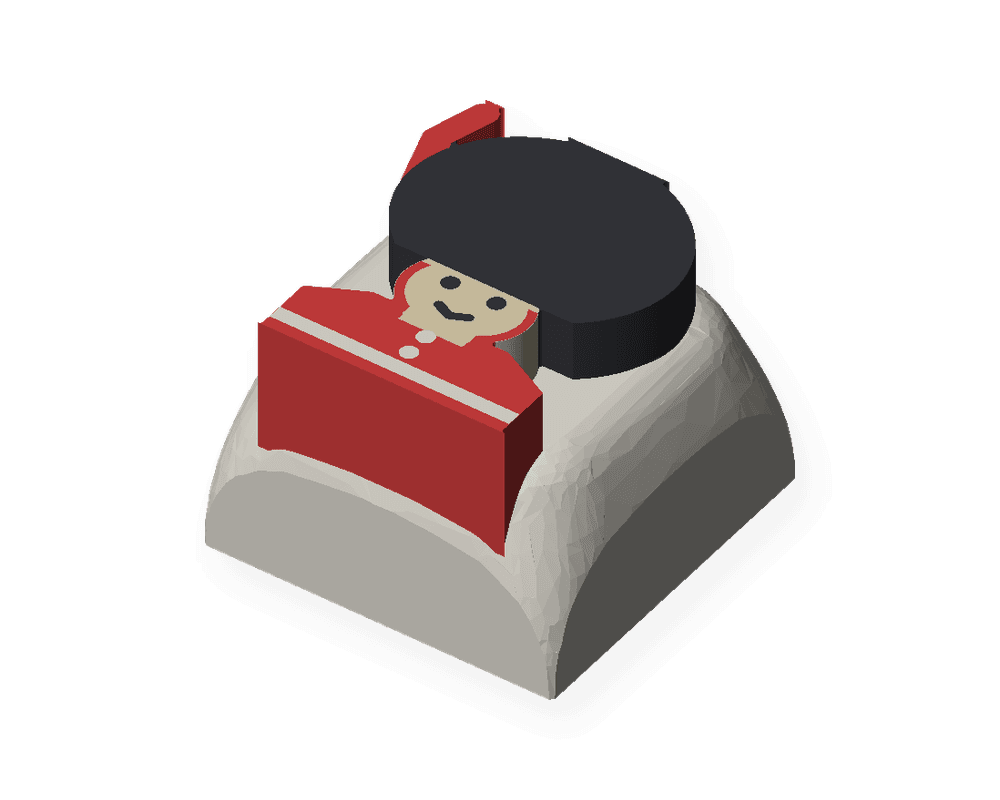 The King's Guard London keycap, bearskin, red tunic and a little smile